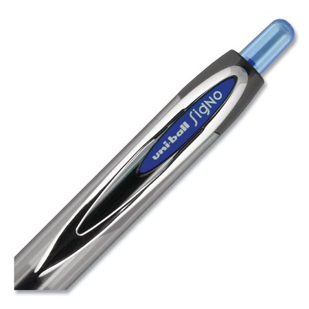 Uni-Ball Signo 207 Retractable Gel Pen, 0.7mm, Blue Ink, Blk Barrel, PK36 1921064